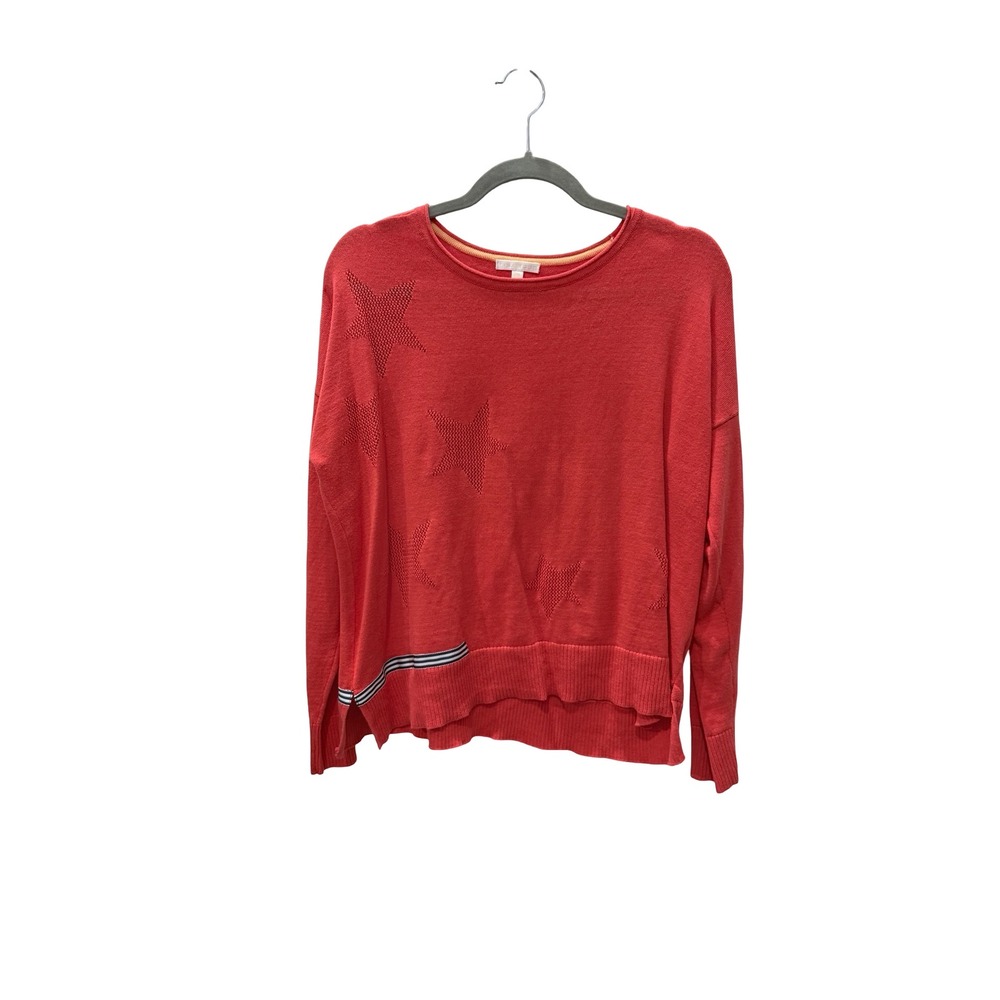 Lisa Todd Womens Petite  Star Pointelle Knit Sweater